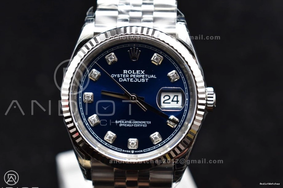 Steel VSF DateJust SS Dial On Blue Best 400 1:1 36 Bracelet SmartChoice Edition Jubilee Diamond 904L VS 126234 0509